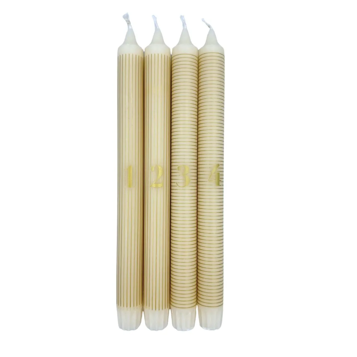 Adventslys krone 4 pk gull