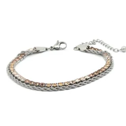 Armbånd, ombrè grey S