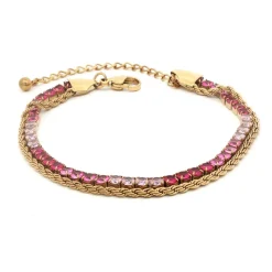 Armbånd, ombrè pink G