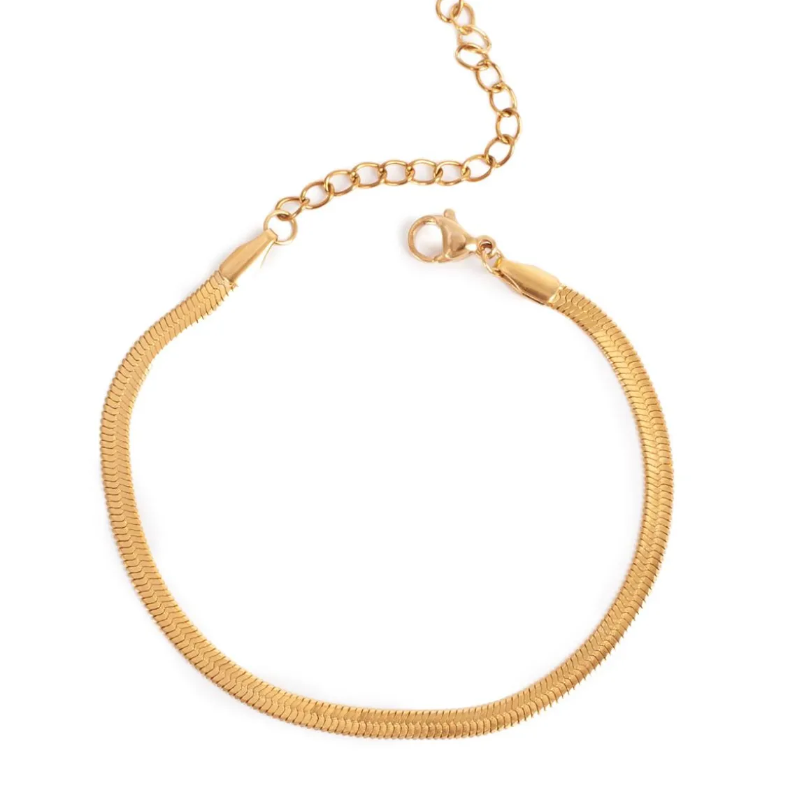 Armbånd, snake chain, Gull