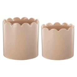 Blomsterpotte Scallop, beige