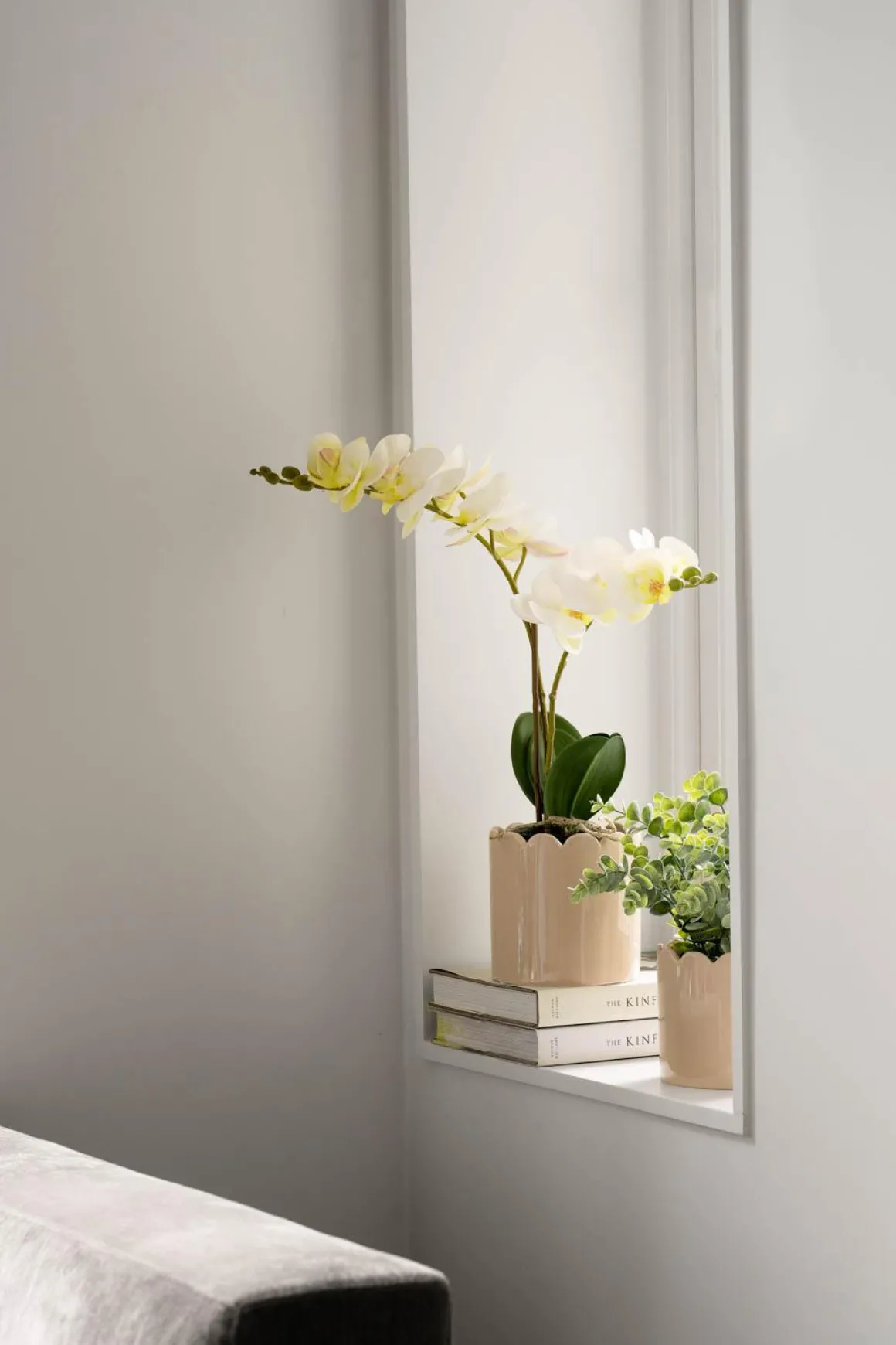 Blomsterpotte Scallop 13,5cm, beige