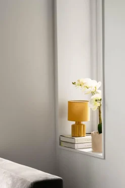 Bordlampe Flower 25 cm gul