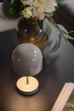 Bordlampe Napoli oppladbar 24 cm beige