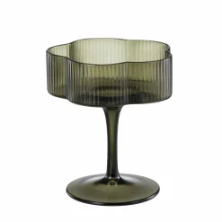 Champagneglass Tira mørk grønn