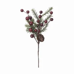 Dekorkvist røde bær 20cm