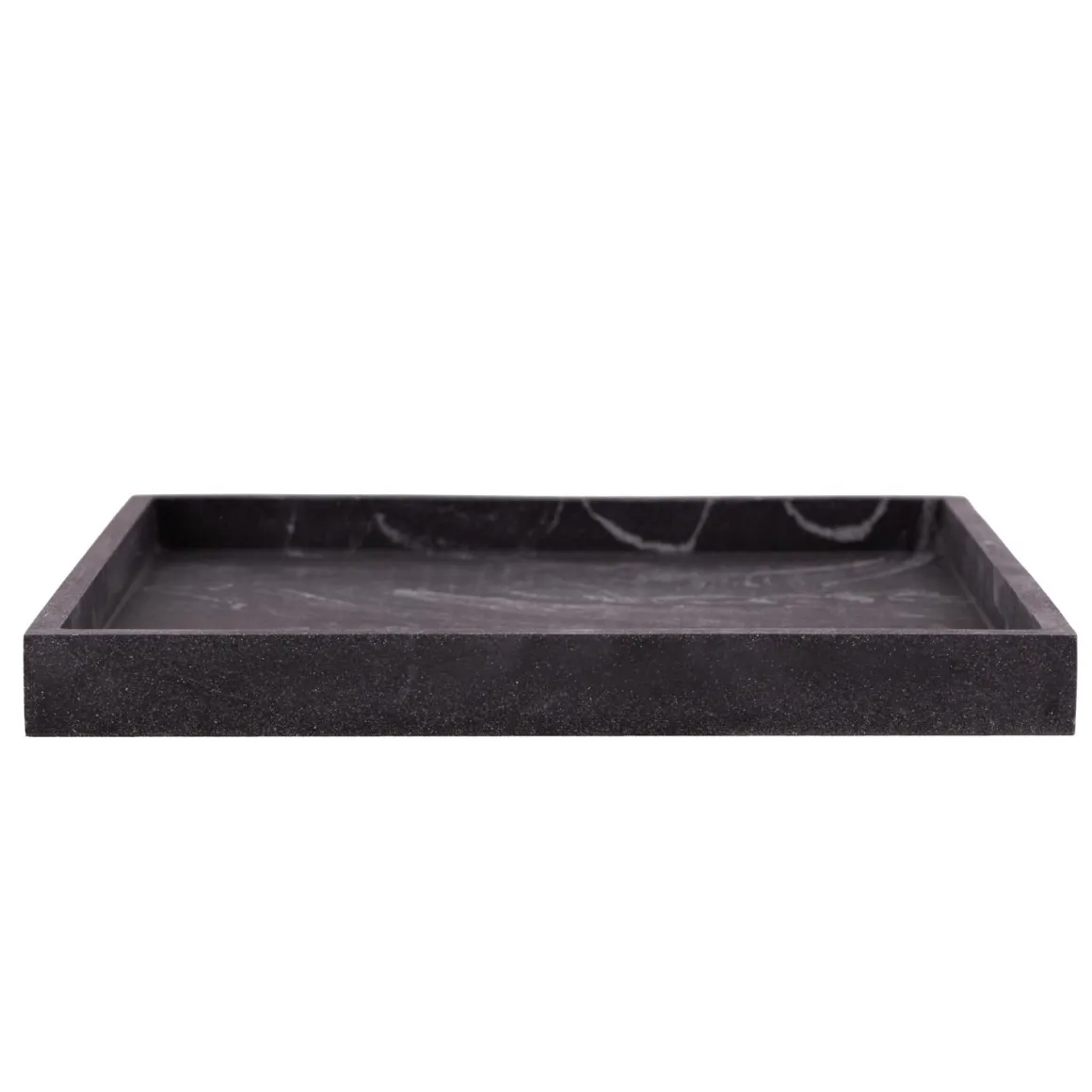 Fat marmor sort 25x25cm