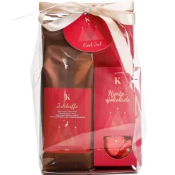 Gavepakke Julekaffe & hjertesjokolade rød
