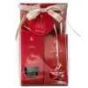 Gavepakke Julete og hjertesjokolade rød