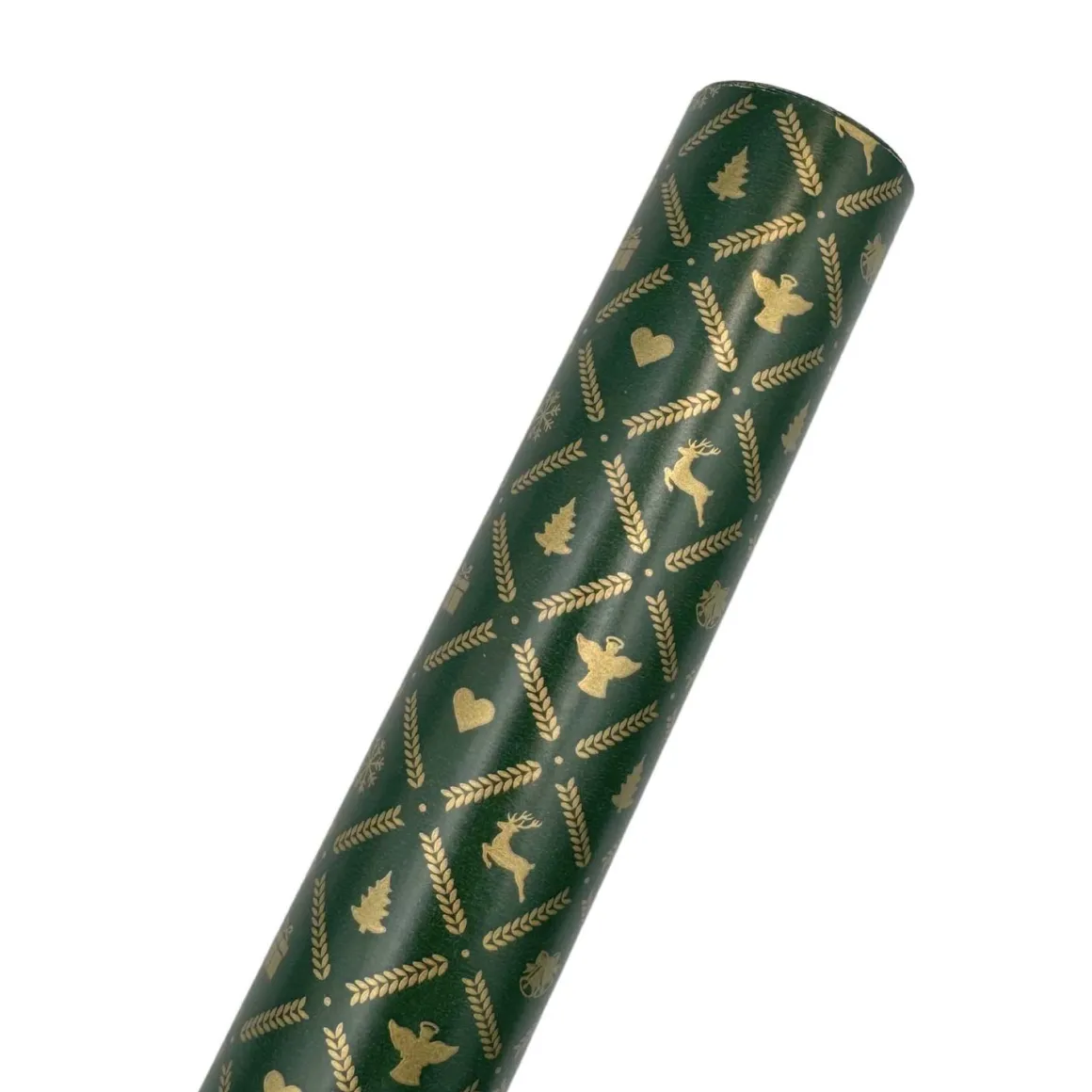 Gavepapir Hjem til jul grønn