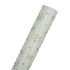 Gavepapir snøkrystall offwhite