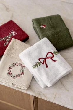 Gjestehåndkle julehjerter 40x60 cm