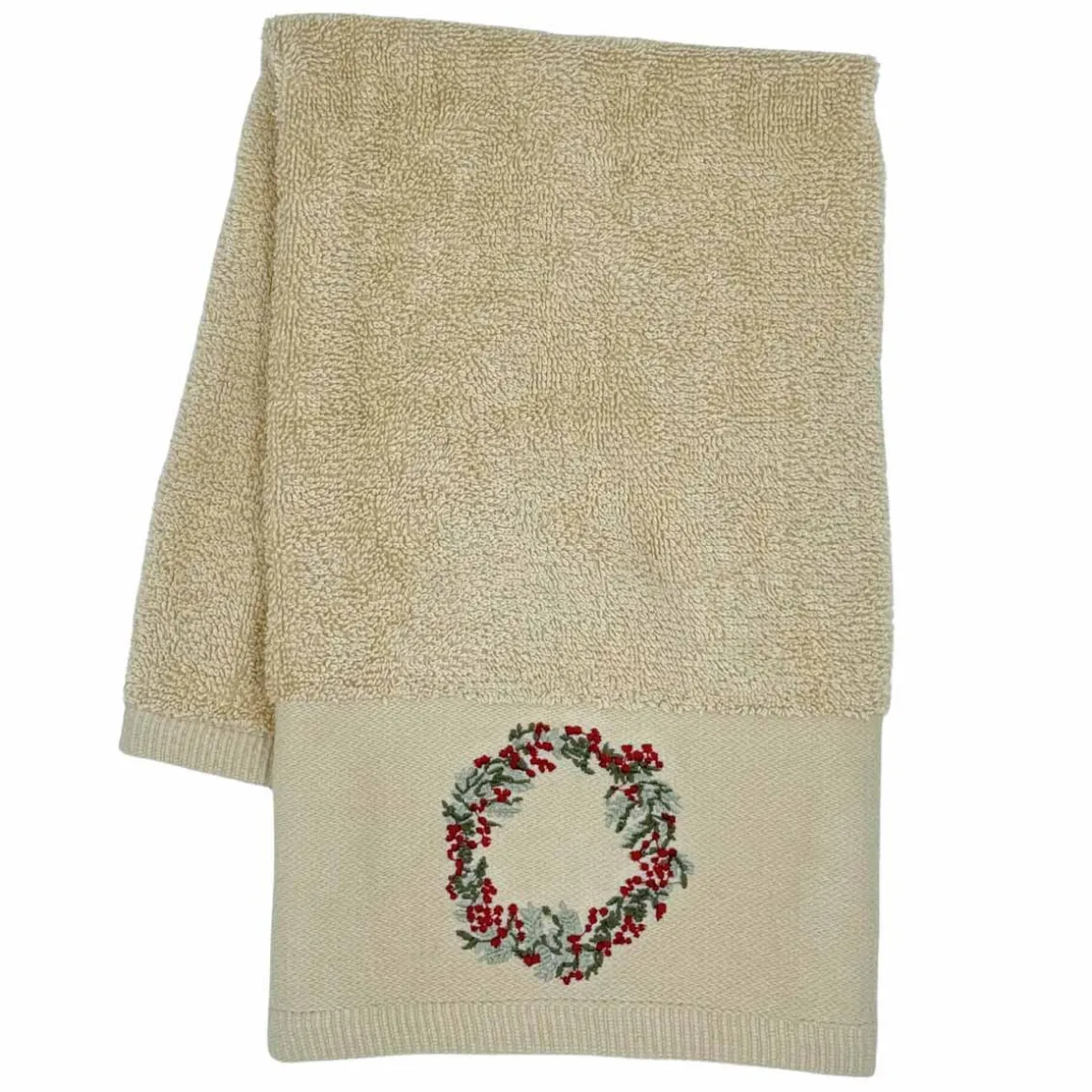 Gjestehåndkle krans beige