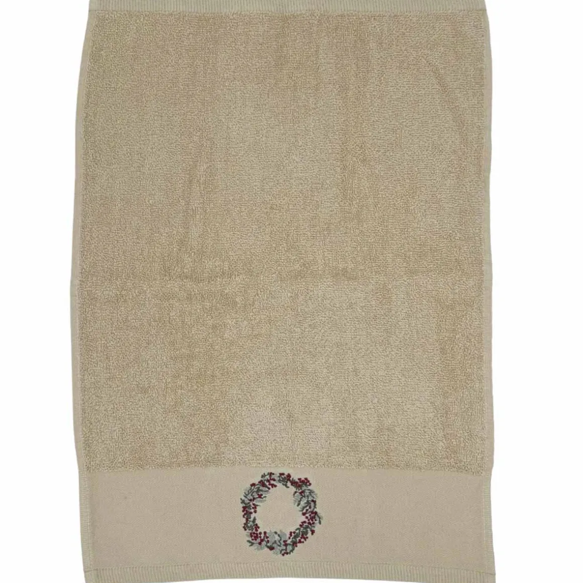 Gjestehåndkle krans beige