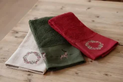 Gjestehåndkle krans beige