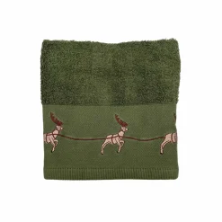 Gjestehåndkle reinsdyr grønn