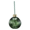 Glass julekule grønn