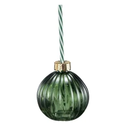 Glass julekule grønn