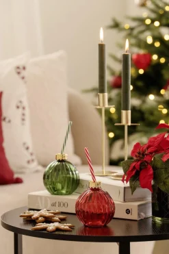 Glass julekule grønn