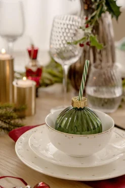 Glass julekule grønn
