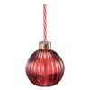 Glass julekule rød