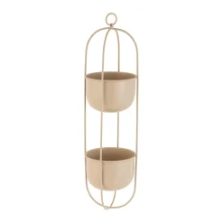 Hengepotte dobbel 58 cm beige