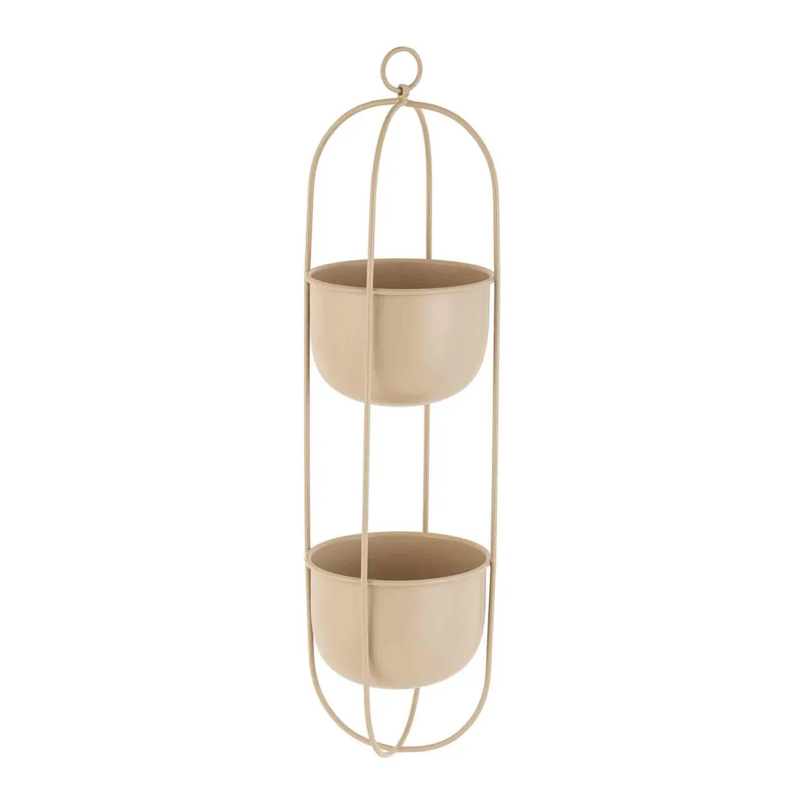 Hengepotte dobbel 58 cm beige