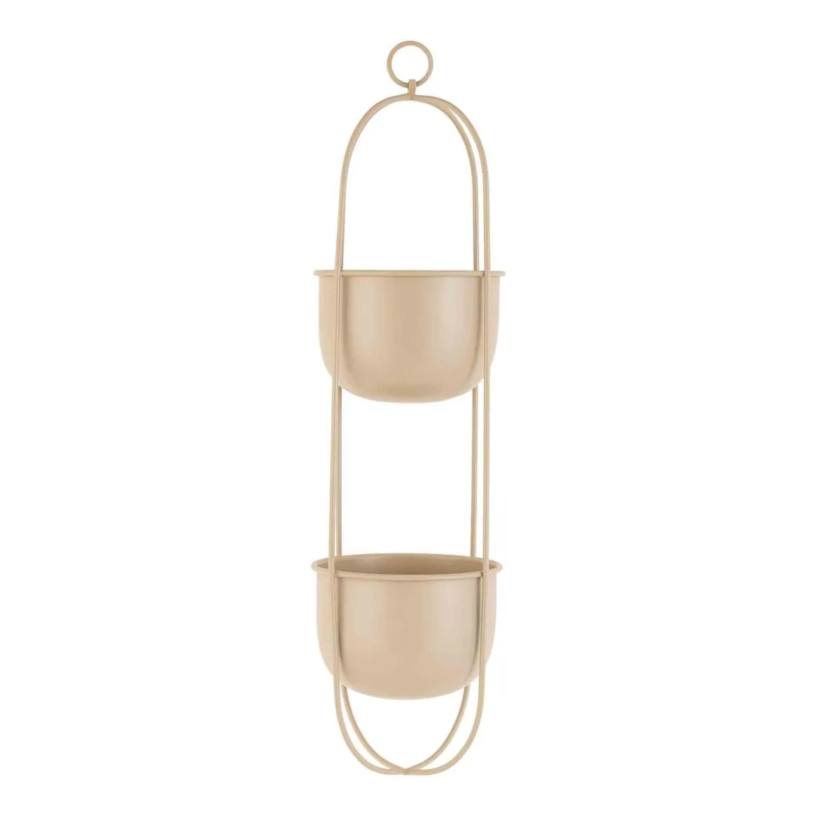 Hengepotte dobbel 58 cm beige