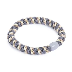 Hårstrikk, glitter, grå/beige/gul