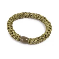 Hårstrikk, glitter, oliven, gull