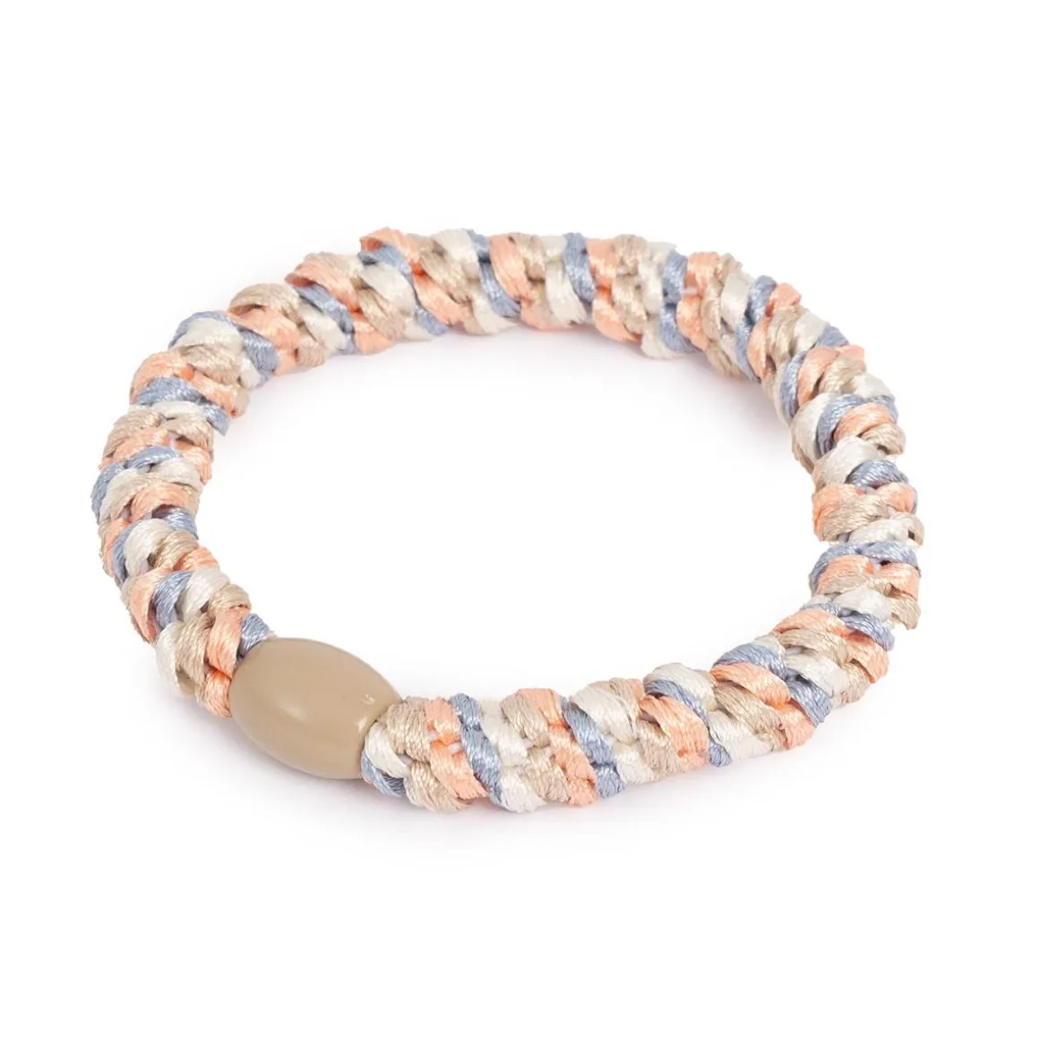 Hårstrikk Tuttifrutti Coral/blå/grå/beige