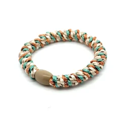 Hårstrikk, tuttifrutti, mint/gull