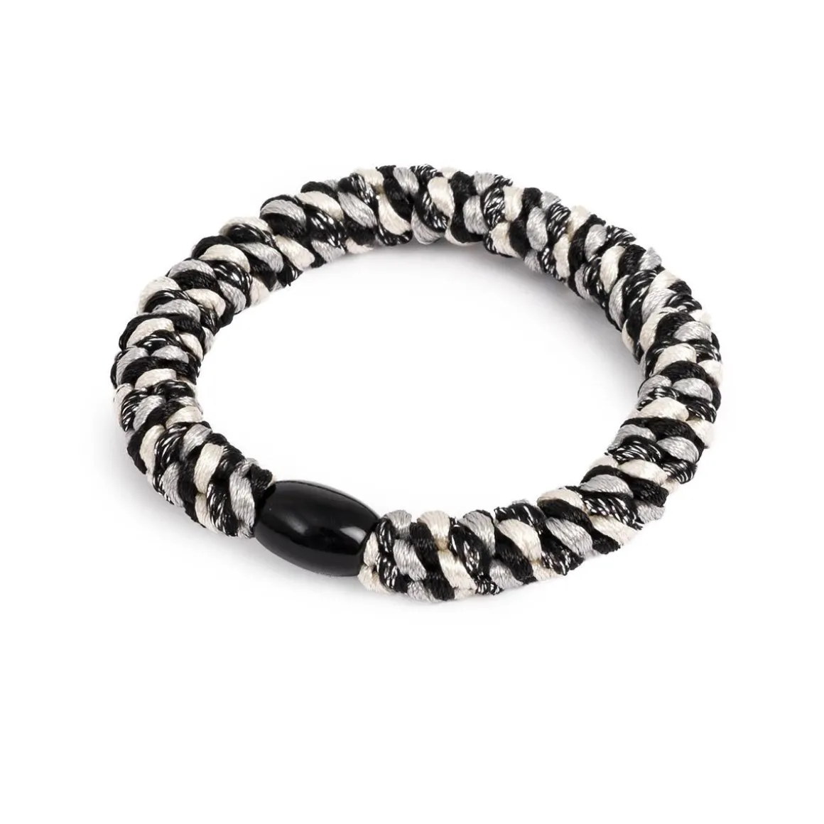 Hårstrikk Tuttifrutti sort/hvit/grå/perle