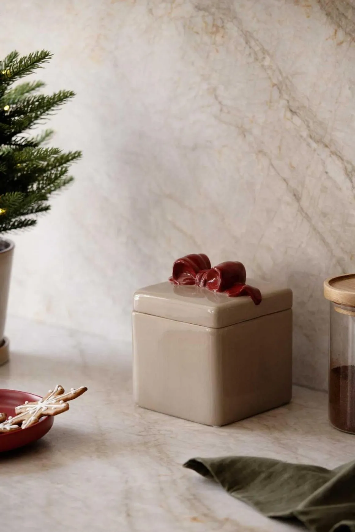 Julekrukke med sløyfe