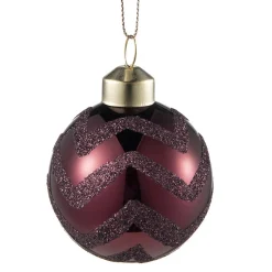 Julekule glitre burgunder