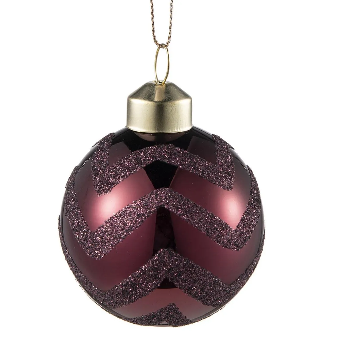 Julekule glitre burgunder