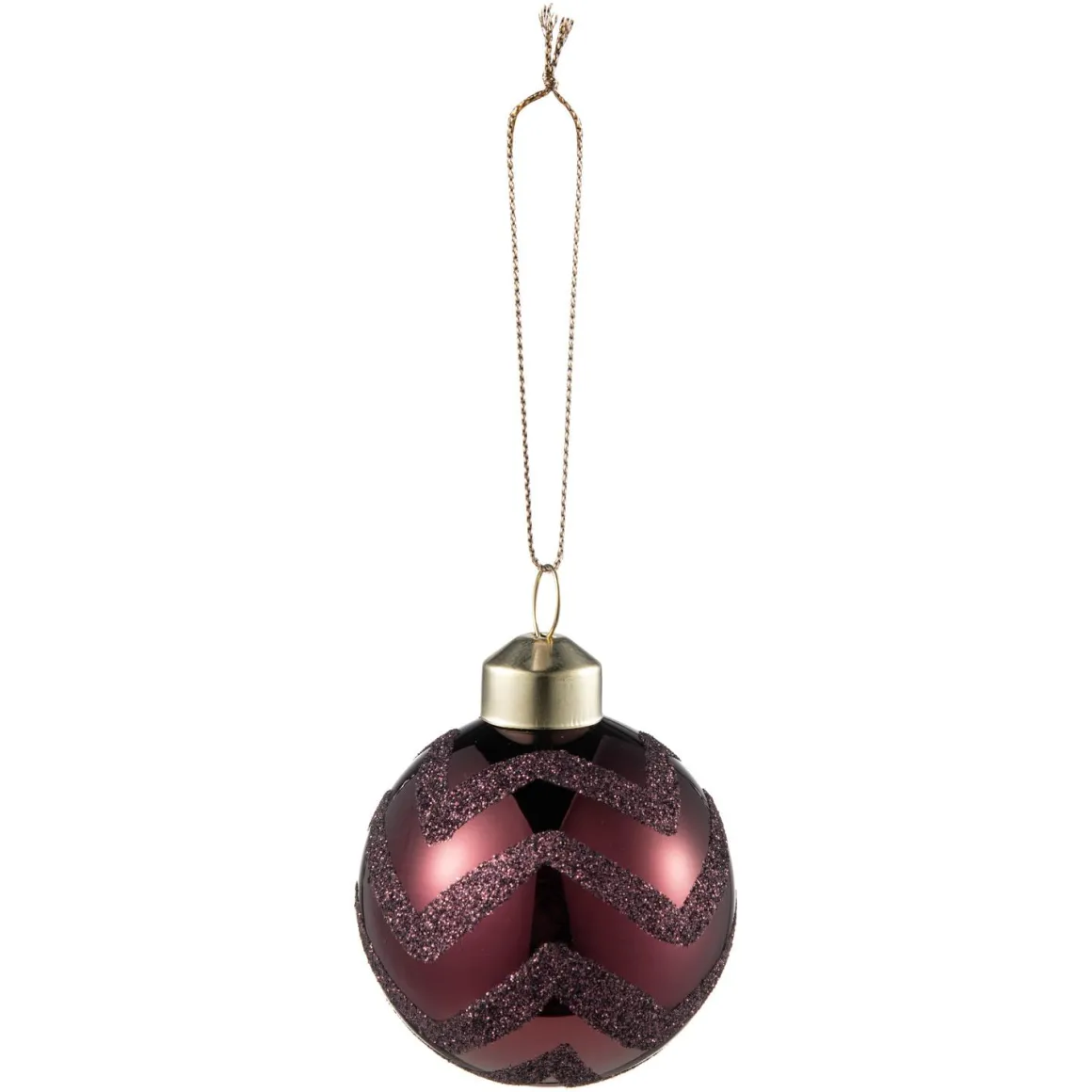 Julekule glitre burgunder