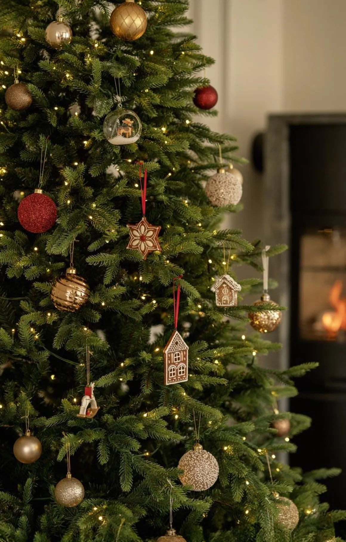 Julekule glitter perle