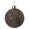 Julekule glitter perle brun