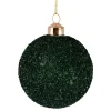 Julekule glitter perle 8cm grønn