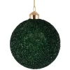 Julekule glitter perle 10cm grønn