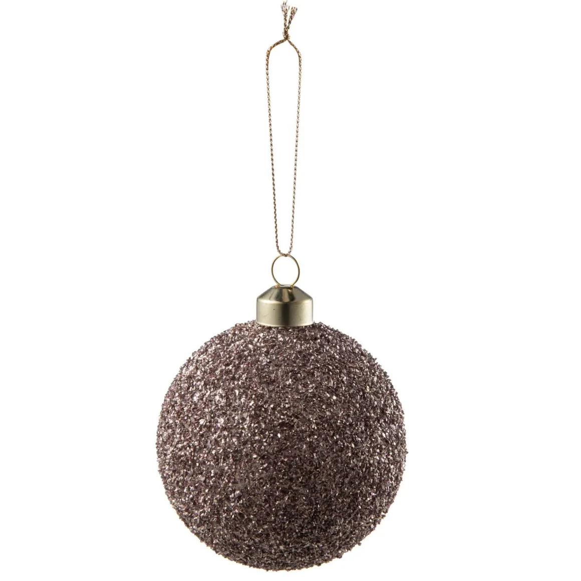 Julekule glitter perle rosa