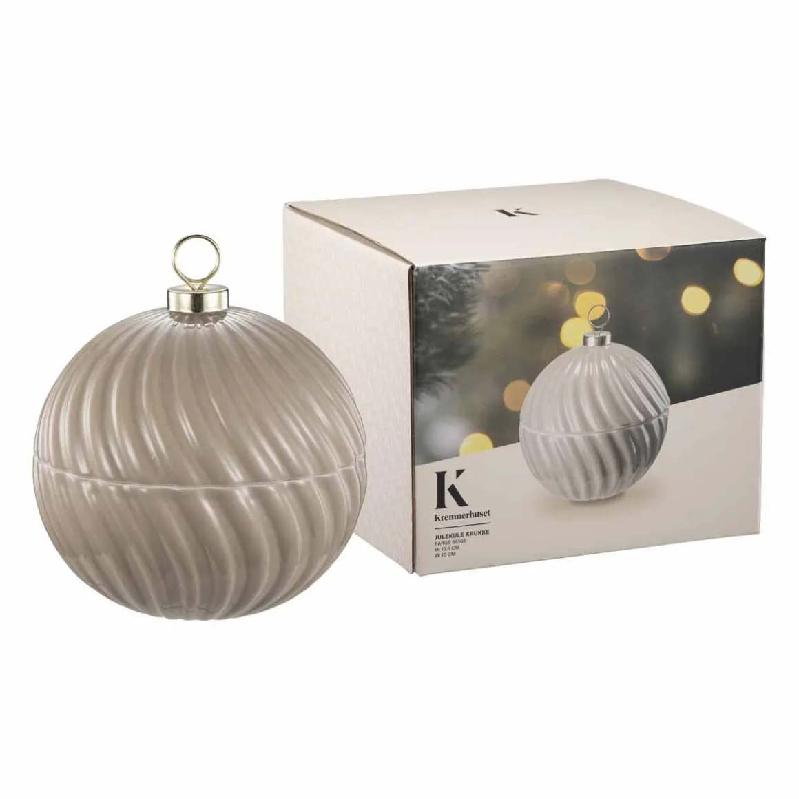 Julekule Krukke beige