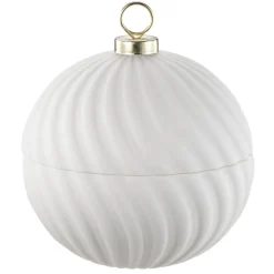 Julekule krukke hvit