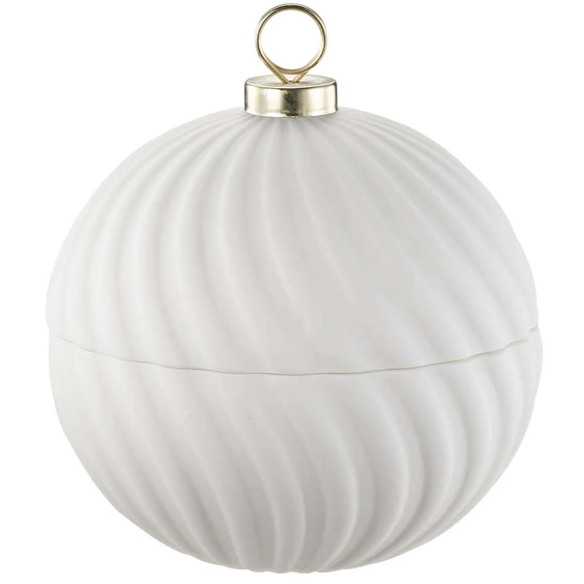 Julekule krukke hvit