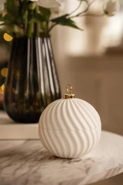 Julekule krukke hvit