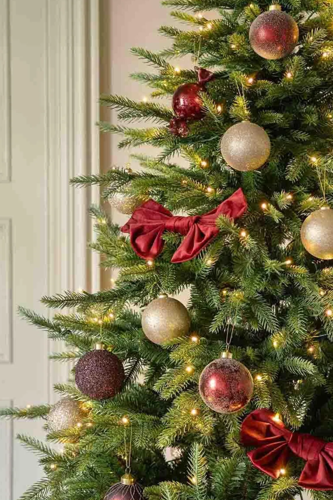 Julekule sparkle burgunder