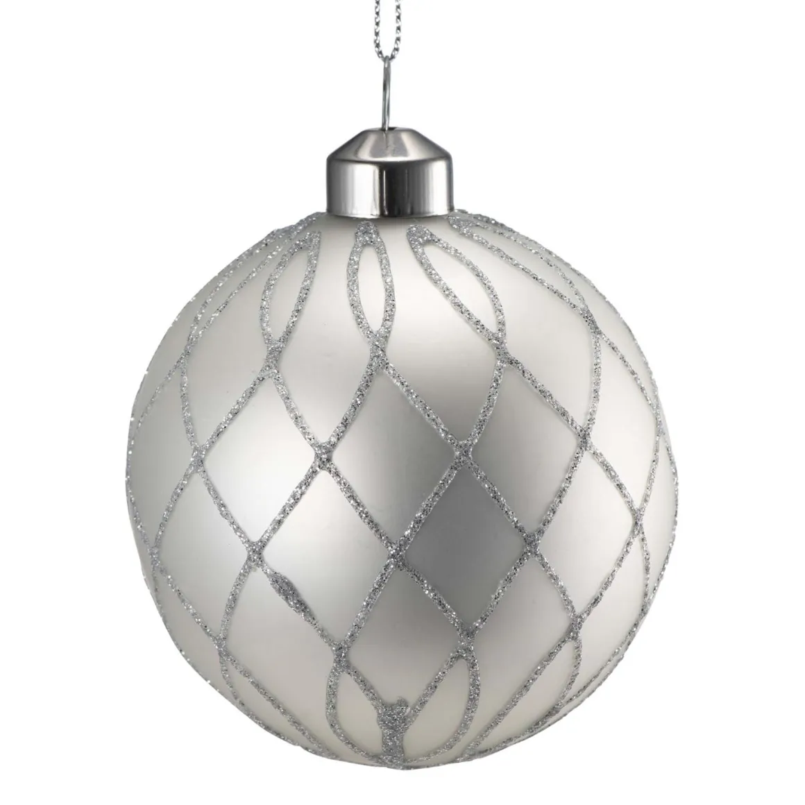 Julekule sparkle hvit