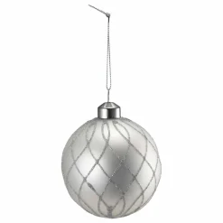 Julekule sparkle hvit