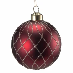 Julekule sparkle rød